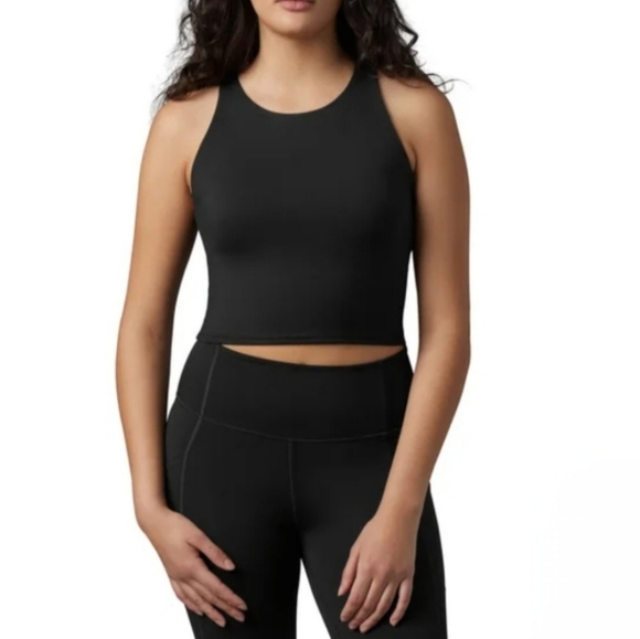 Gap Fit Set Of 2 Tank Bras White Black Sports Bra Size Large Activewear Top - Picture 2 of 13